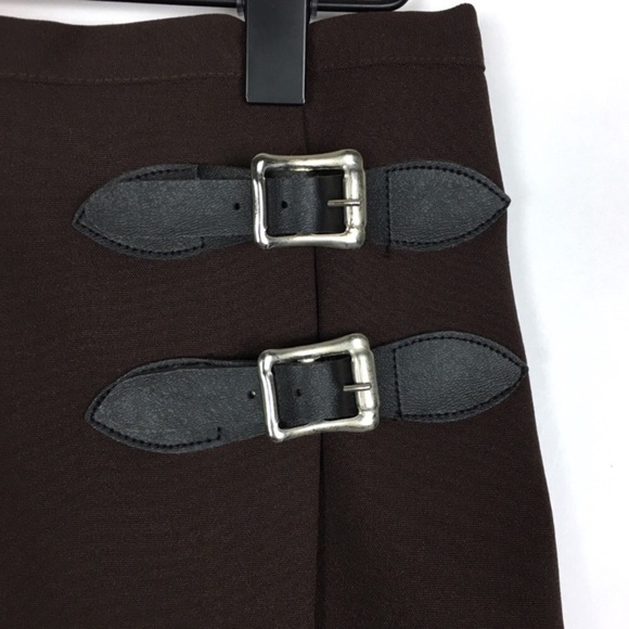 VINTAGE Skirt 90s Y2K Mini Kilt Schoolgirl Goth Dark Academia Buckles Size 5 - Picture 2 of 10